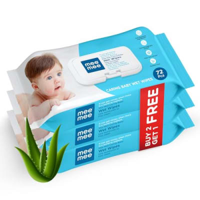 Mee Mee Baby Wipes with Aloe Vera (72-count pack) — buy on Amazon India