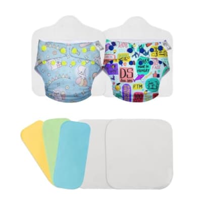 Supernova Cloth Diapers Starter Pack (5 Diapers + 5 Inserts) — buy on Amazon India
