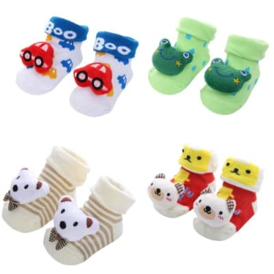 Teddy Baby Socks (Cotton Blend, Pack of 3) — buy on Amazon India