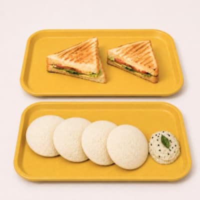 Bamboo Tray Set (3-pack, 30x20 cm each) — buy on Amazon India