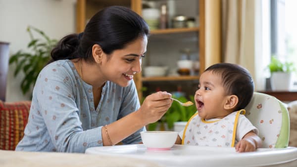 Pear Suji Porridge for 8-Month-Old Babies: Pressure Cooker Recipe (8 Minutes)