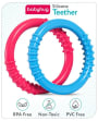 Babyhug Silicone Teether Ring with Rattle