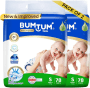 Bumtum Baby Pants Small (SM) Size Diaper Pants, 60 pcs - Pack of 1