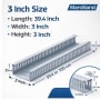 PVC Cable Organiser Trunking (2 meters, 20mm width)