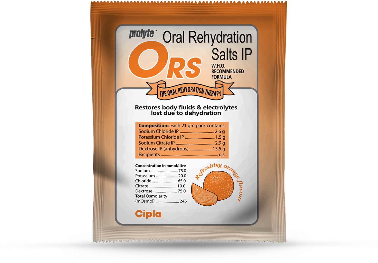 Ors-Nl Electrolyte Powder Orange - 20 Sachets
