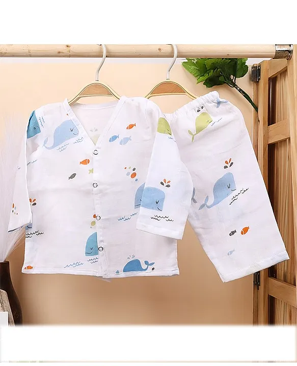 FirstCry Organic Cotton Jhablas Set of 3 for Newborn Baby