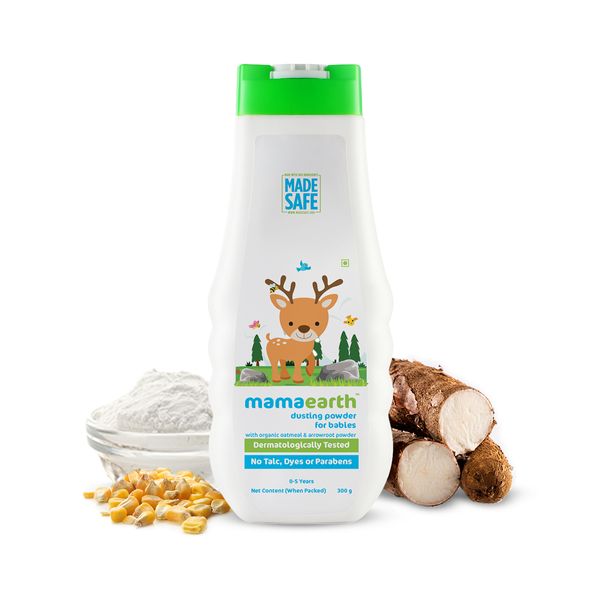Mamaearth Dusting Powder for Babies with Arrowroot & Oat Starch