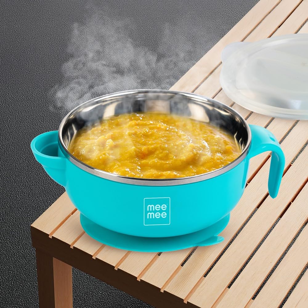 Mee Mee Feeding Bowl Set with Lids and Spoons
