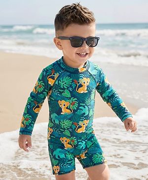 Babyhug UPF 50+ Full Sleeve Swim Romper for Babies