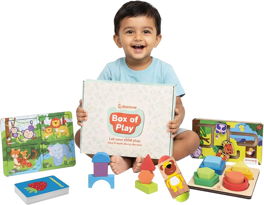 Shumee Wooden Object Permanence Box with Tray