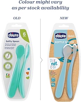 Chicco Fresh Relish Weaning Spoons Soft Silicone Set of 3