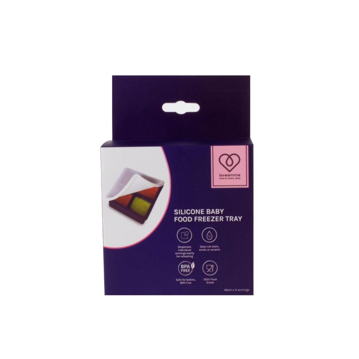 Mothercare Silicon Food Freezer Trays with Clip-On Lid