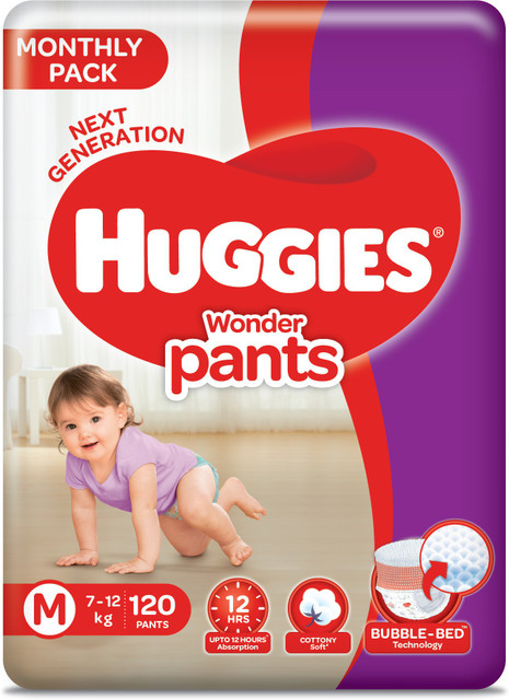 Huggies Wonder Pants Diapers Size M (7-12 kg) - 74 Count