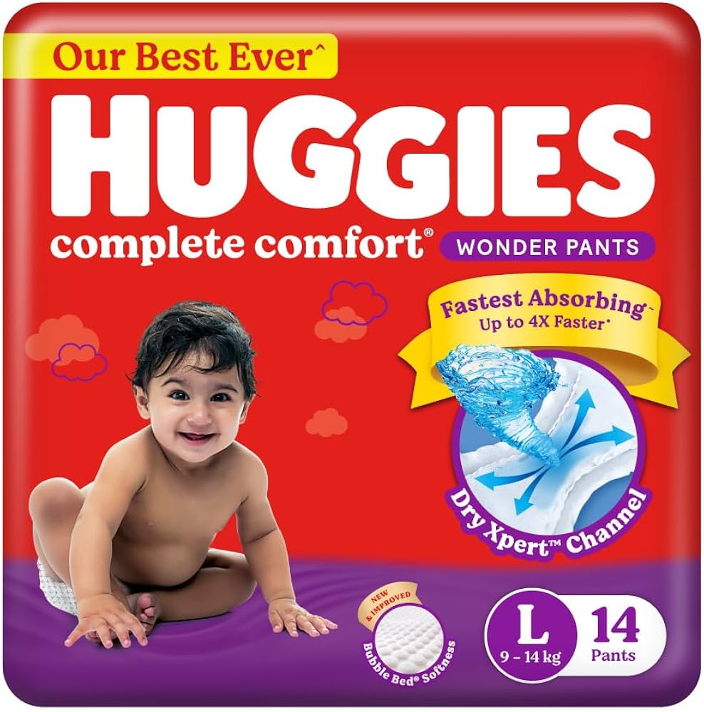 Huggies Wonder Pants Diapers Size L (10-16 kg) - 66 Count