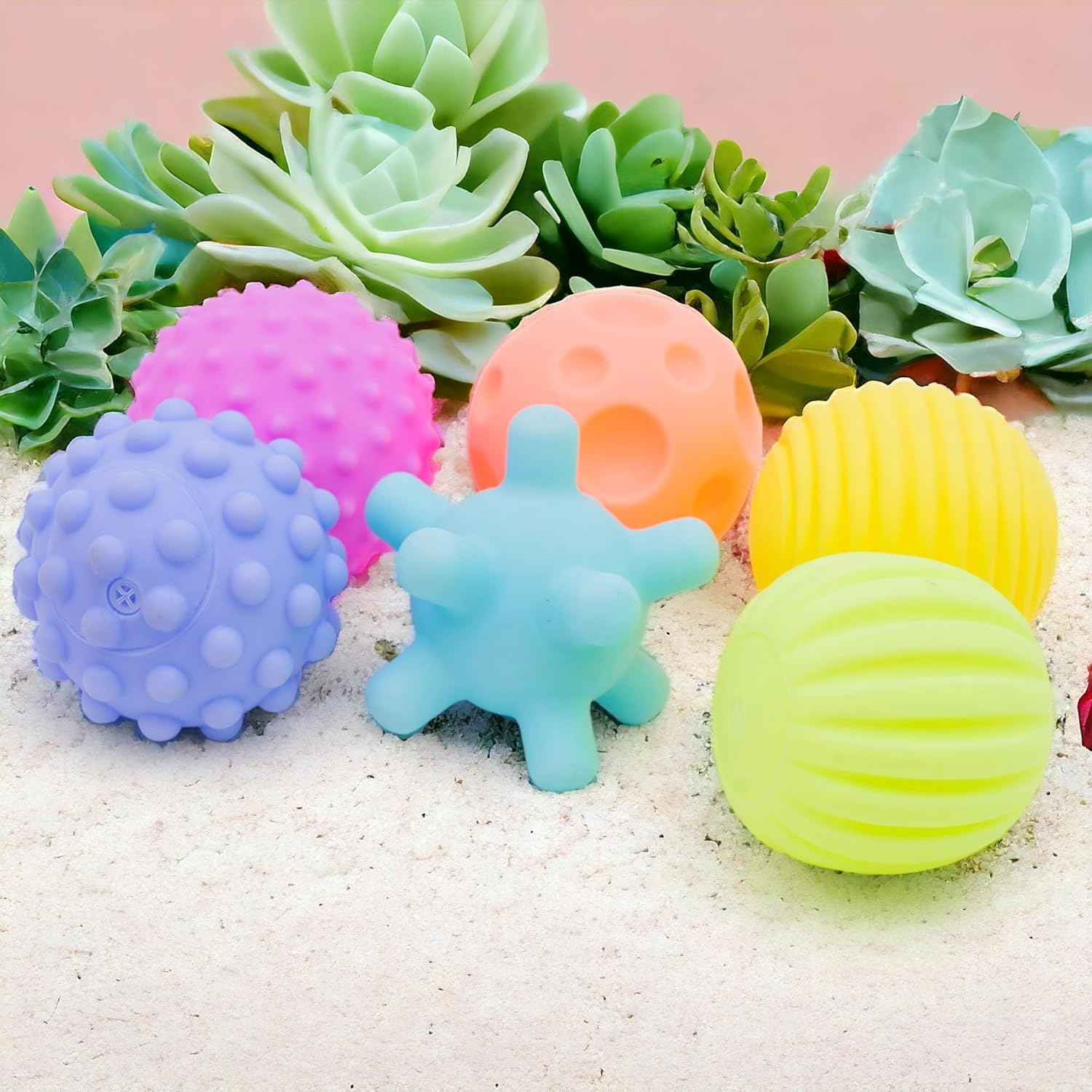 Wishkey Montessori Sensory Balls Set of 6 Multi Textured