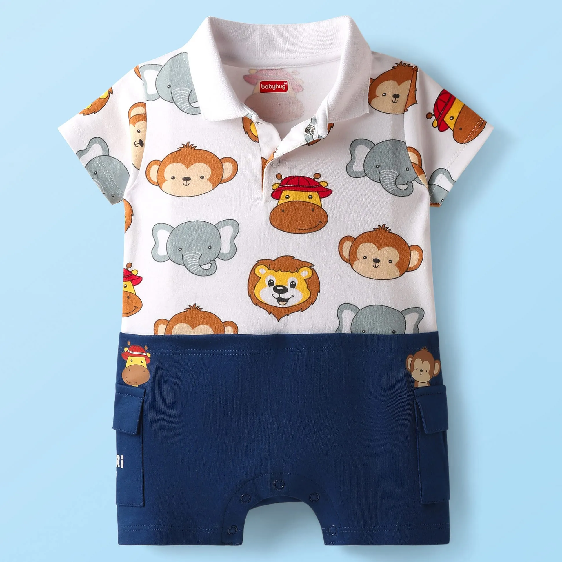 FirstCry Premium Cotton Rompers for Baby (Pack of 3, 0-6 Months)