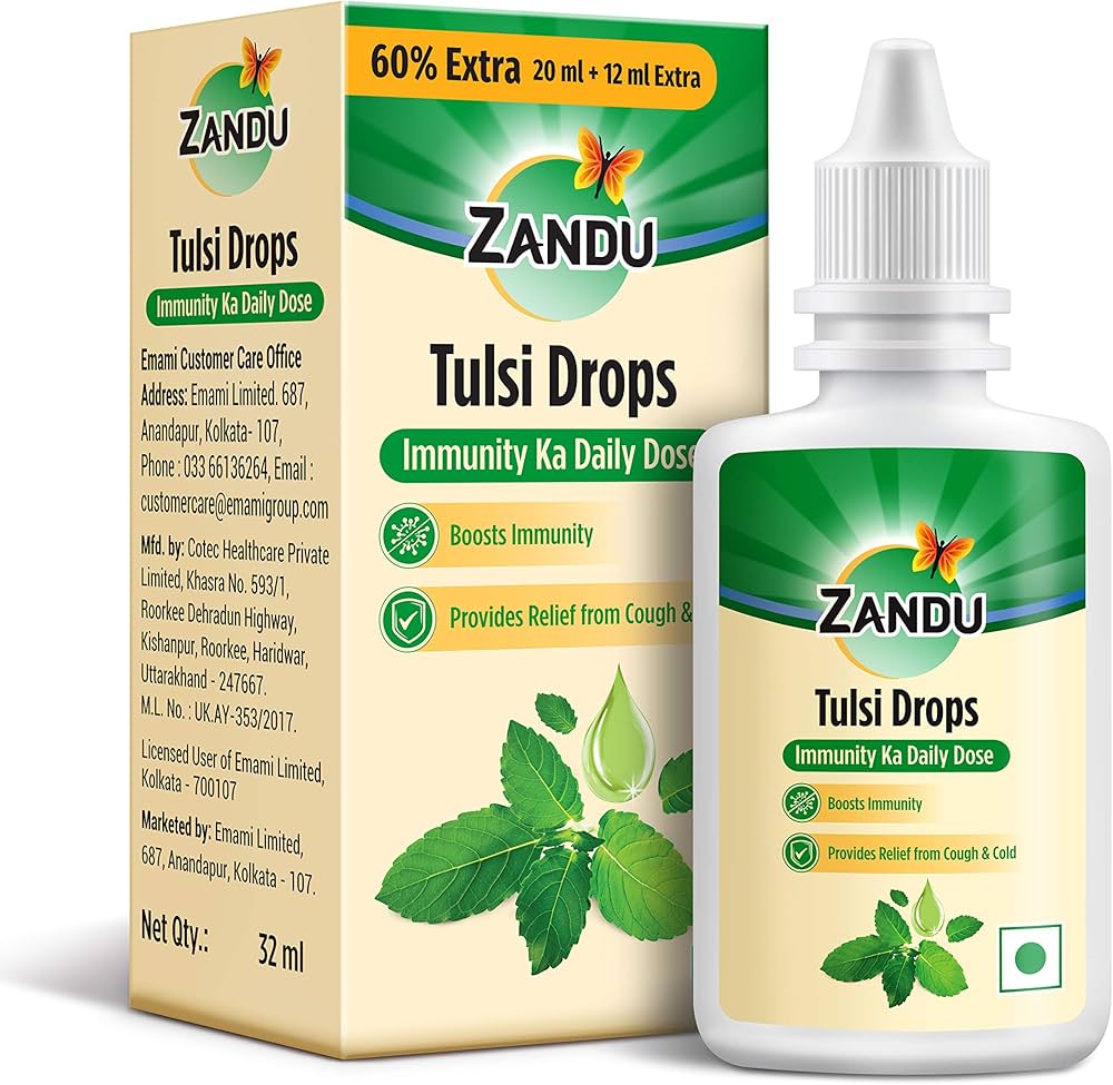 Zandu Ayurvedic Tulsi Drops for Babies 6 Months Plus