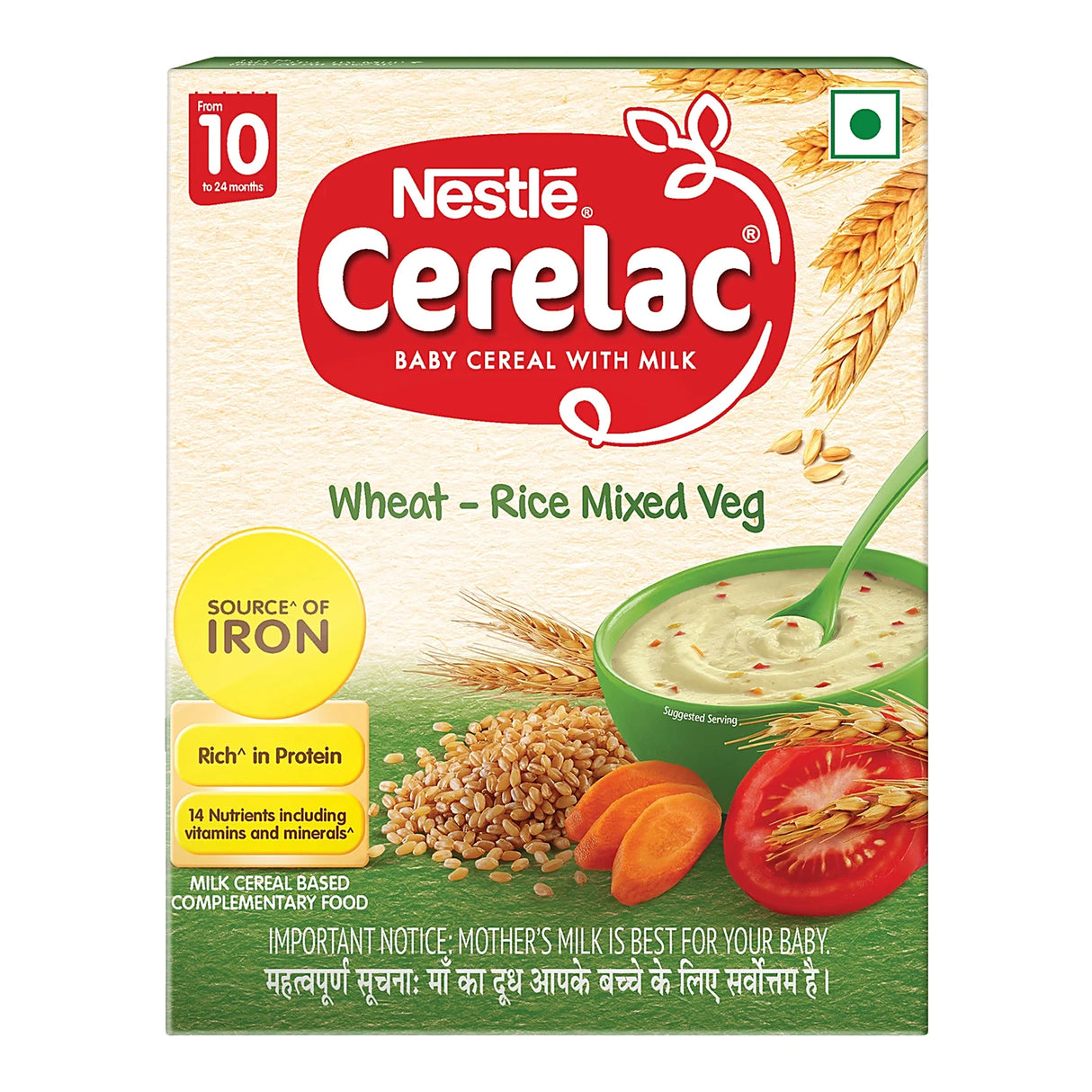 Nestlé Cerelac Fortified Baby Cereal with Milk, Multi Grain - From 8 Months, 300g