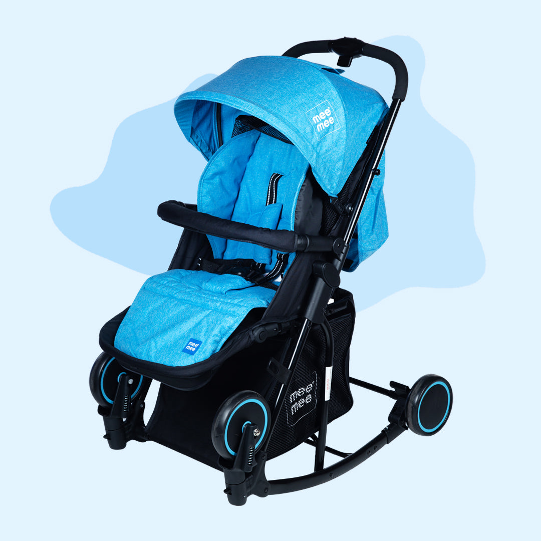 Mee Mee 2-in-1 Premium Baby Cot with Swing & Canopy