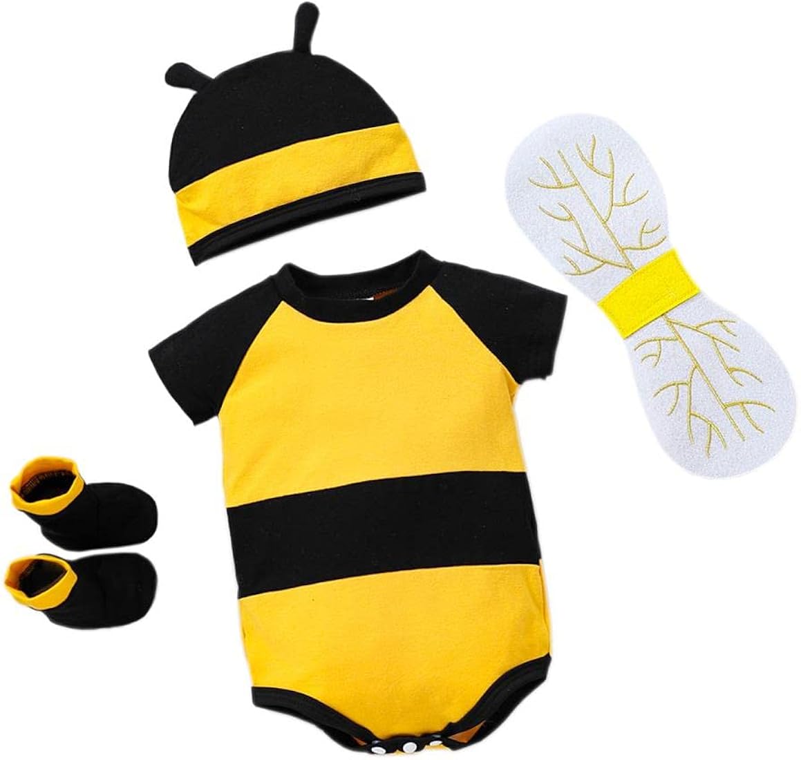 Bumble Bee Soft Cotton Snap Romper