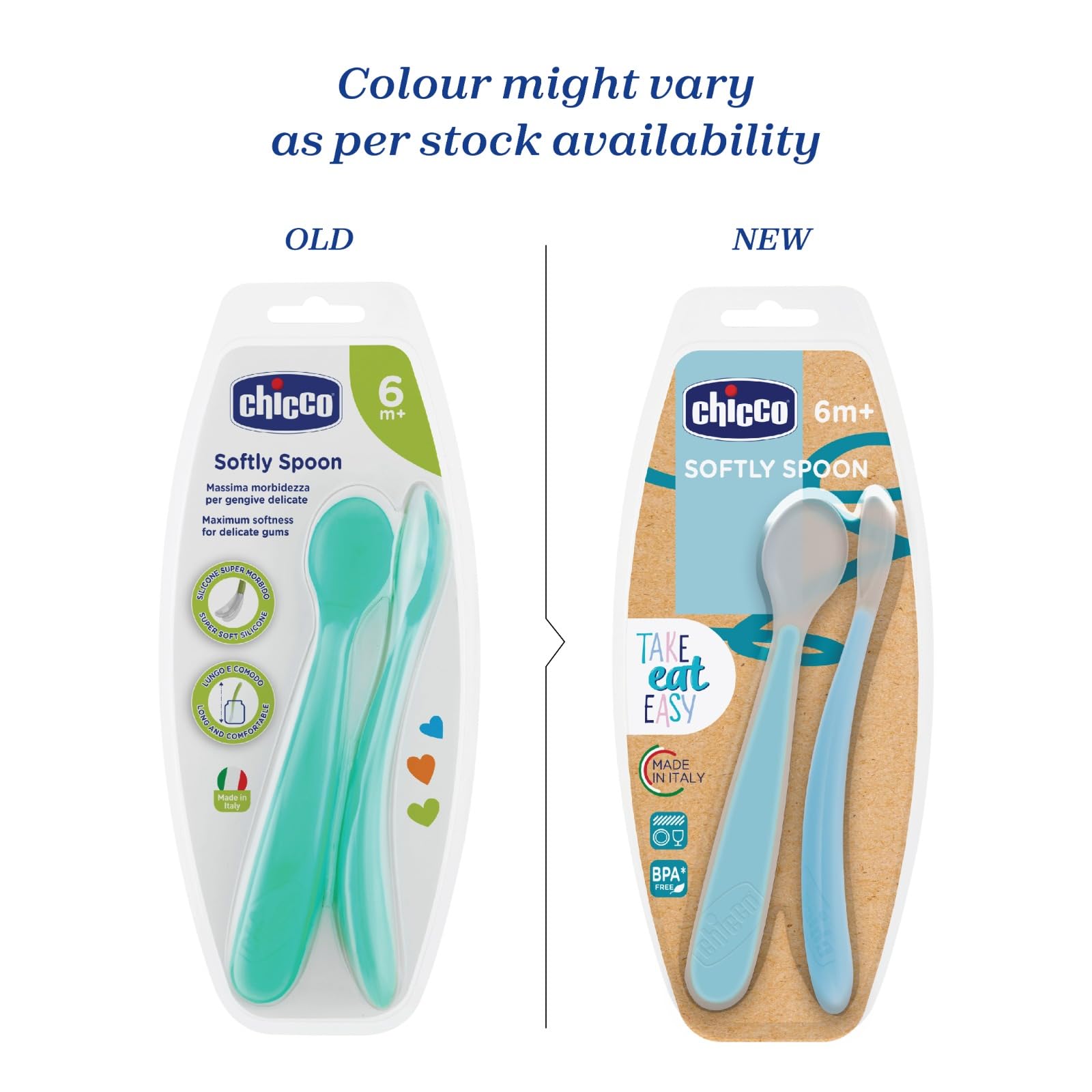 Chicco Soft Silicone Spoon Set (Pack of 2)