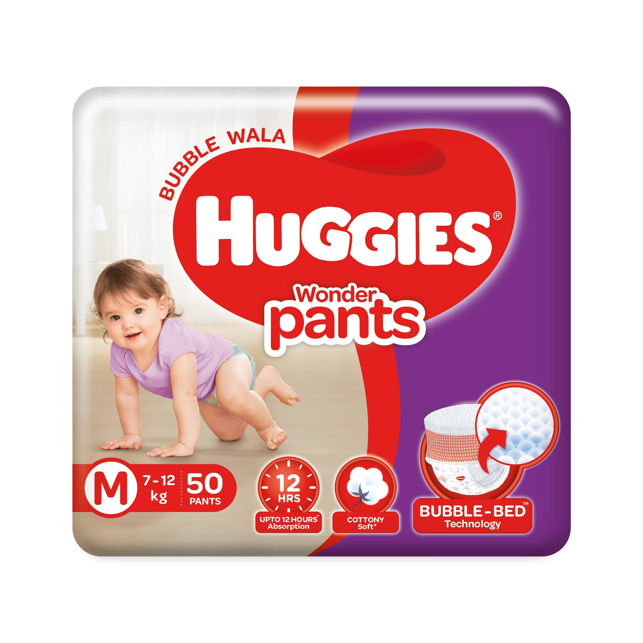 Huggies Wonder Pants Dry Xcel, Medium Size, 80 Count