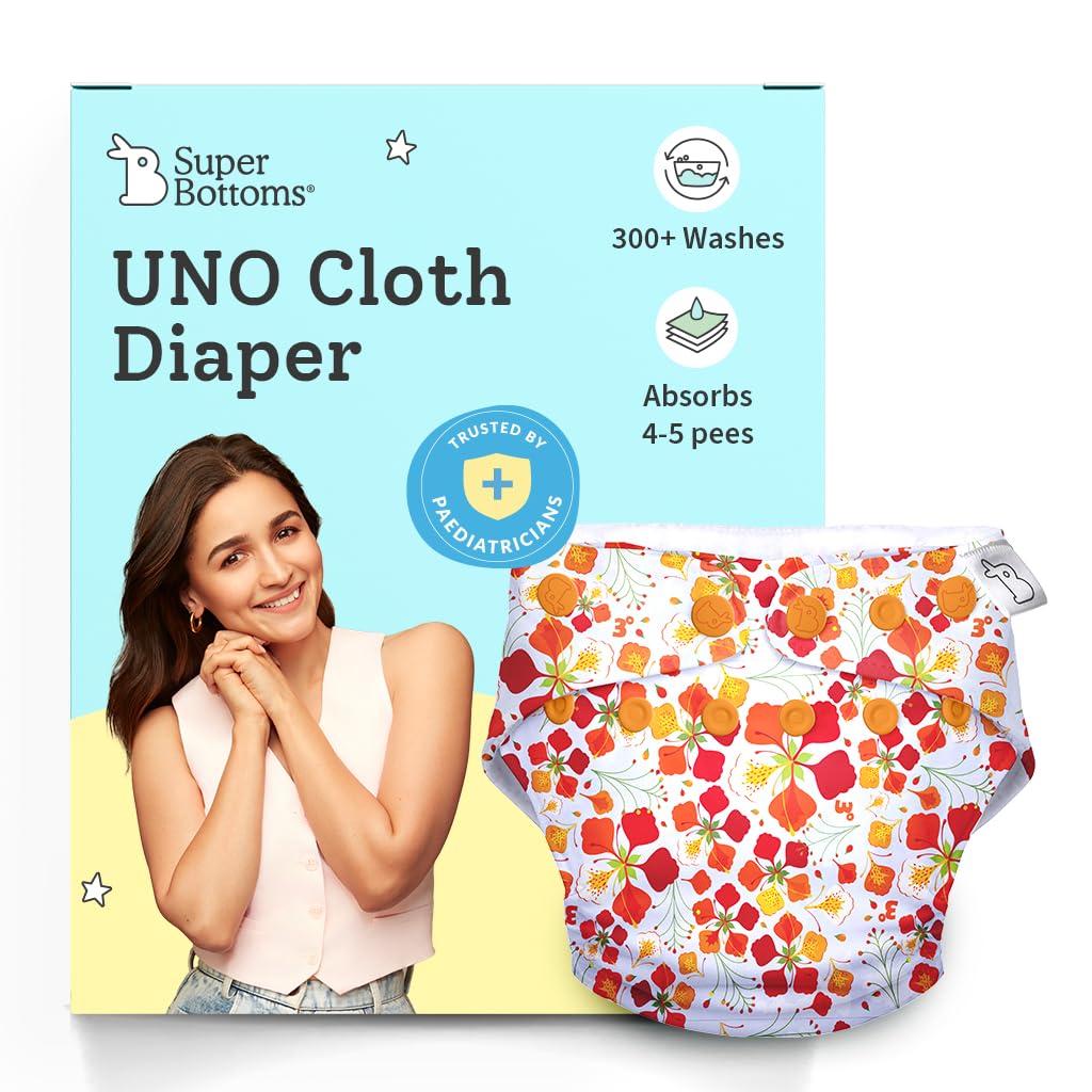 SuperBottoms Uno Reusable Cloth Diaper with 1 Wet-Free Insert