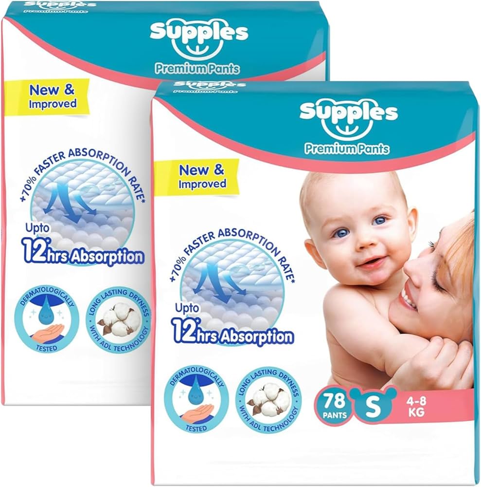 Supples Dry Feel Cloth Diaper with Stay-Dry Layer