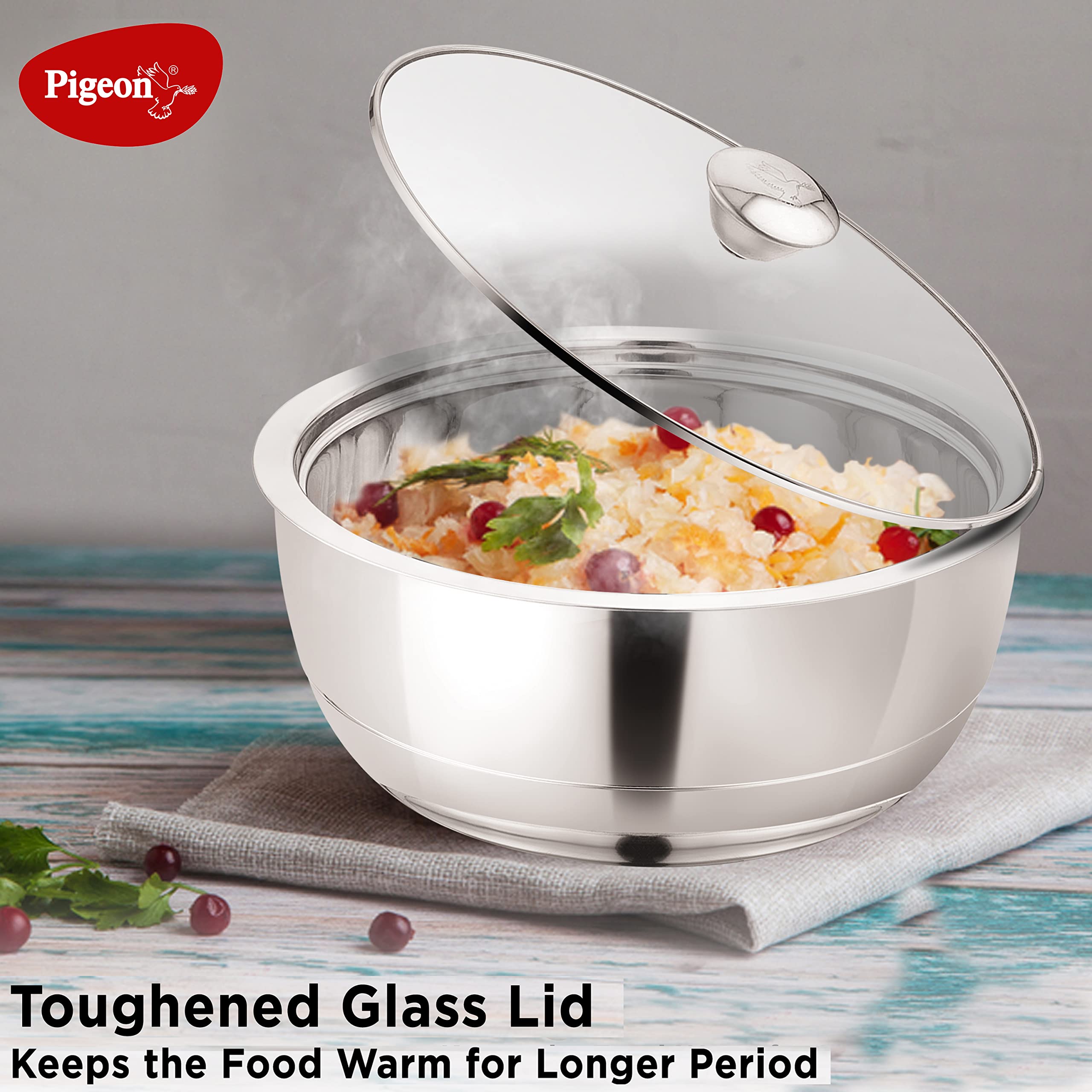 Pigeon Stainless Steel Feeding Bowl with Spoon for Baby