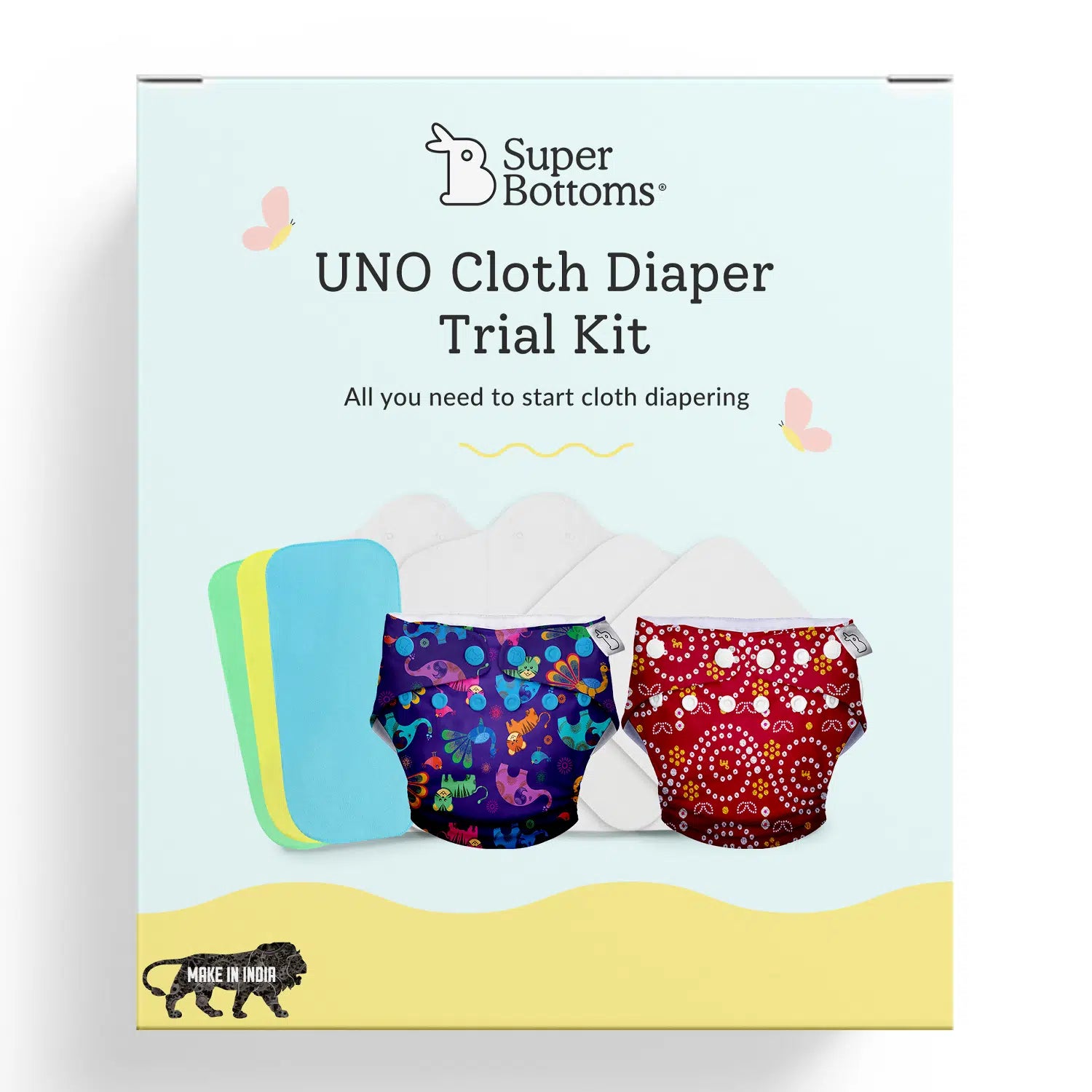 SuperBottoms UNO Cloth Diaper + 2 Inserts (Standard Size)