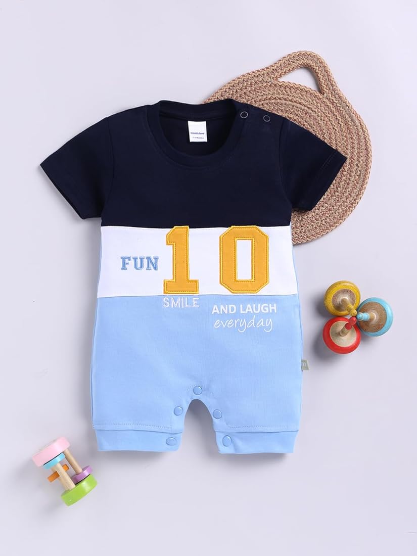 Mom's Love 100% Cotton Baby Romper with Zip