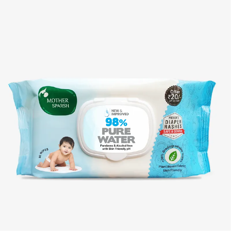 Mother Sparsh Water Wipes - 98% Water