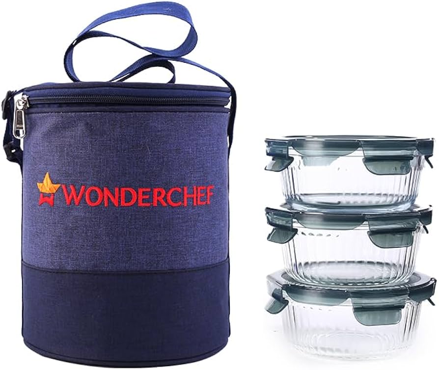Wonderchef Plastic Food Storage Bowls with Airtight Lids