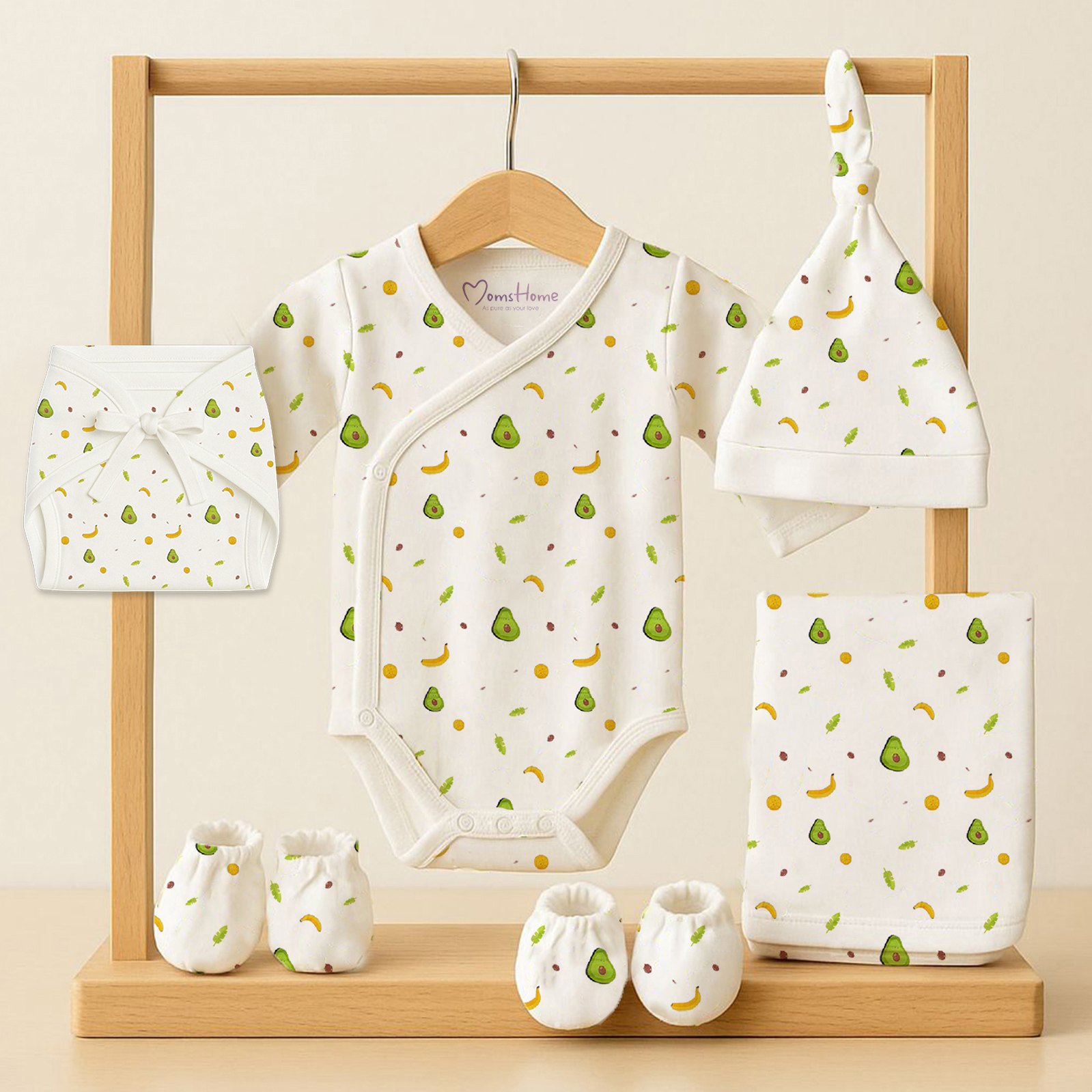 FirstCry Organic Cotton Bodysuit and Pyjama Set