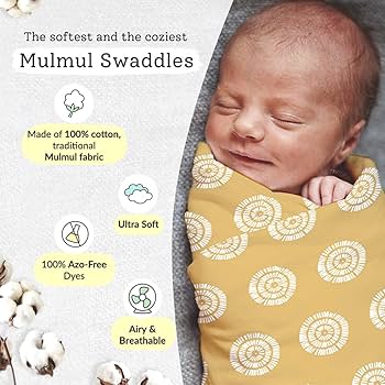 SuperBottoms Muslin Swaddle (100% Organic Cotton)