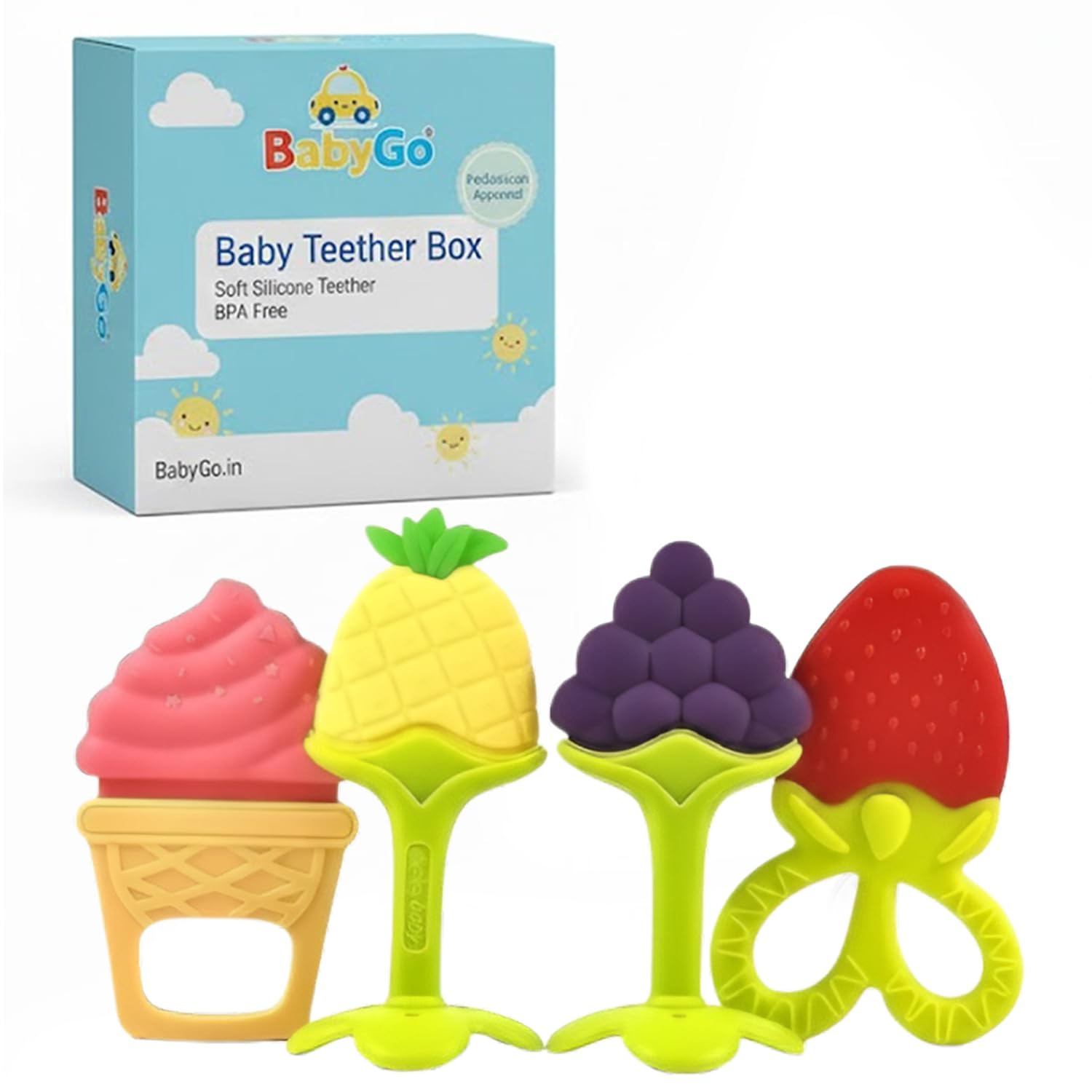 BabyGo Silicone Teether BPA Free Soft Teething Toy
