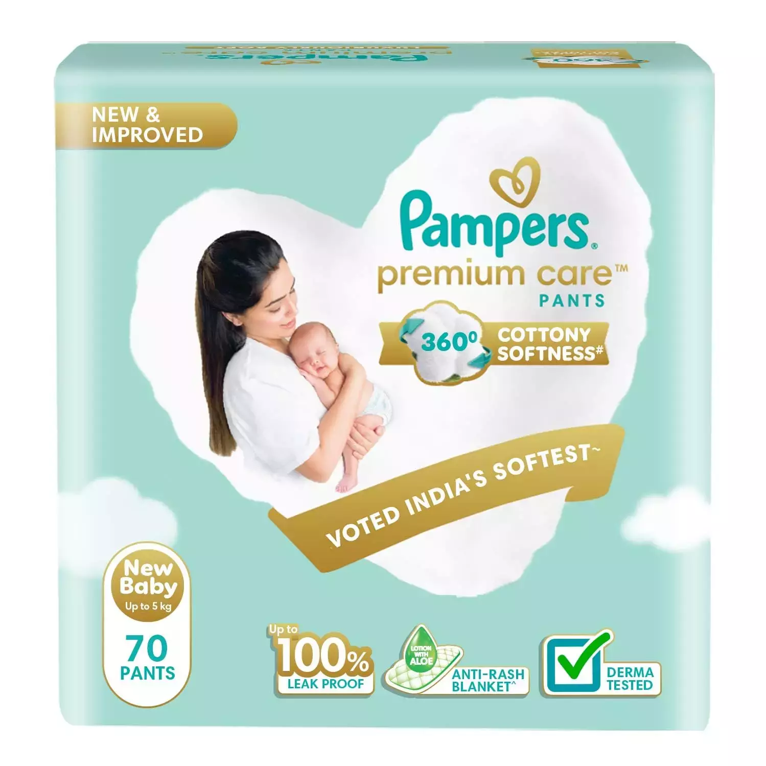 Pampers Premium Care Diapers (Size M, 76 pieces)