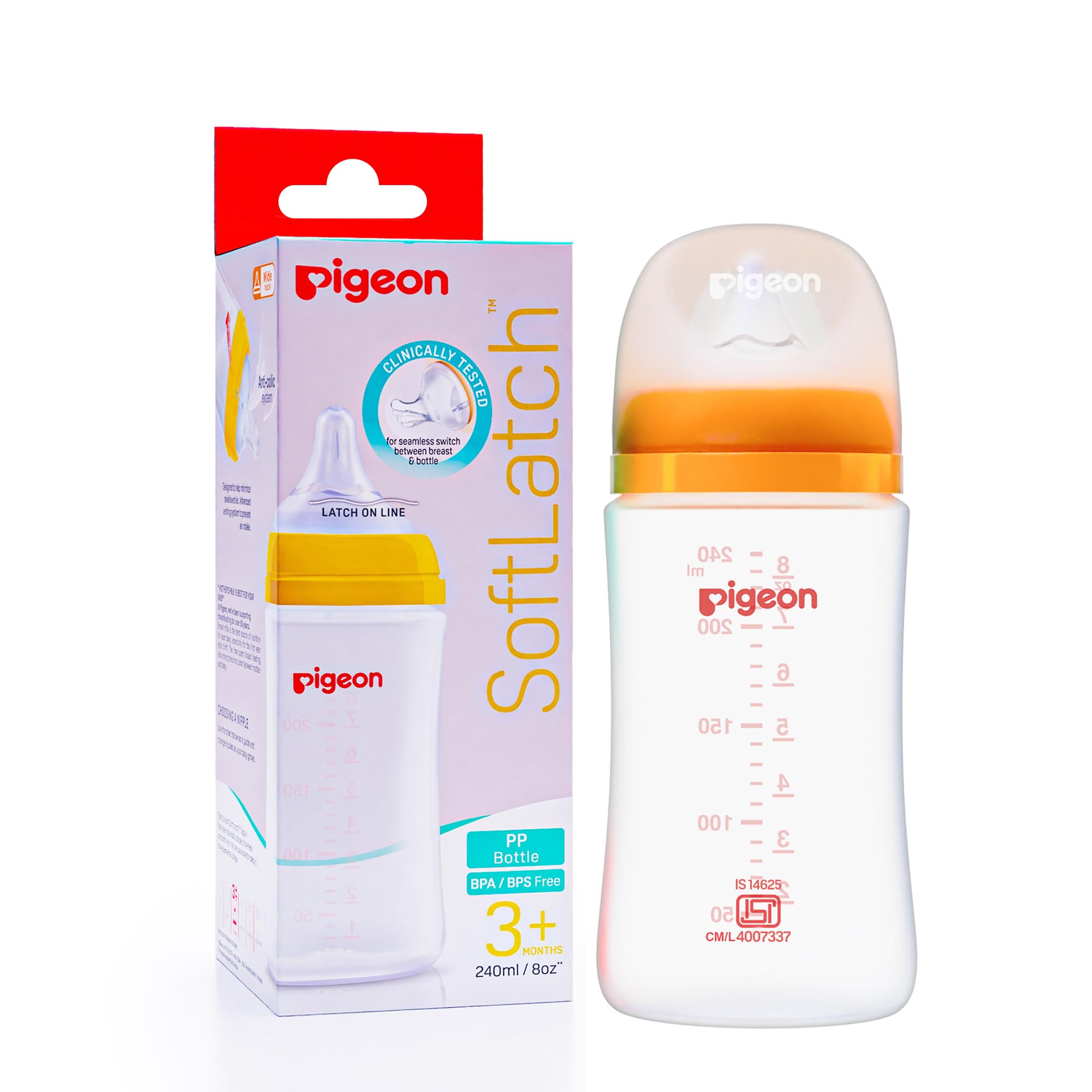 Pigeon SofTouch Peristaltic Bottle 240ml