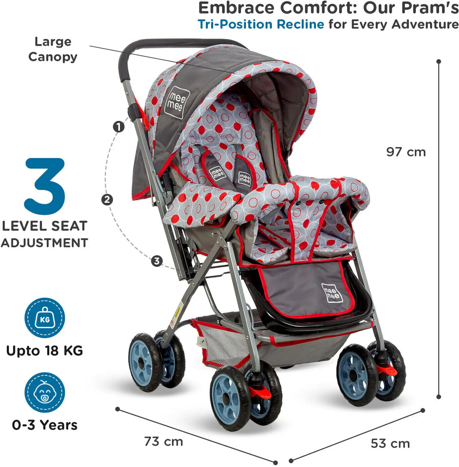 Babyhug Explorer Baby Stroller