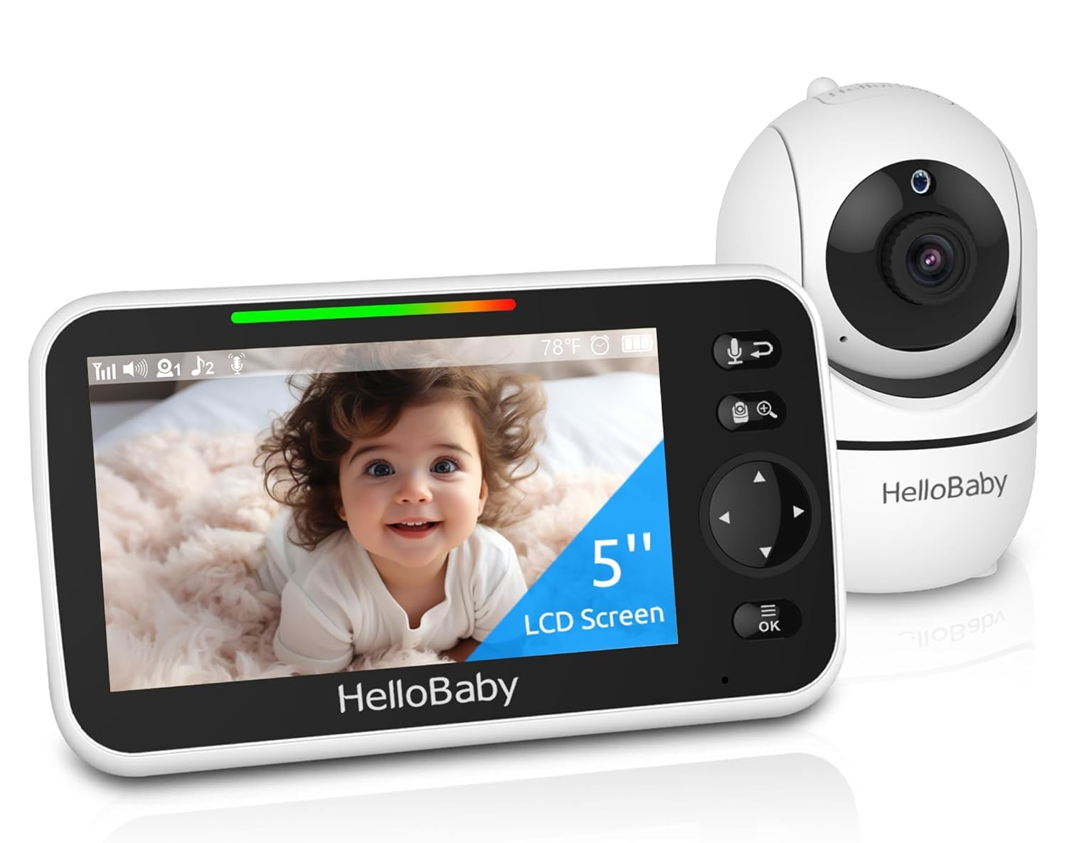 HelloBaby Baby Monitor with Camera and Audio