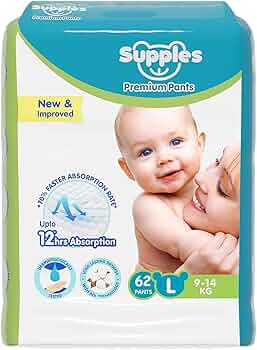Supples Plant-Based Baby Diapers (Newborn, 1-5 kg)
