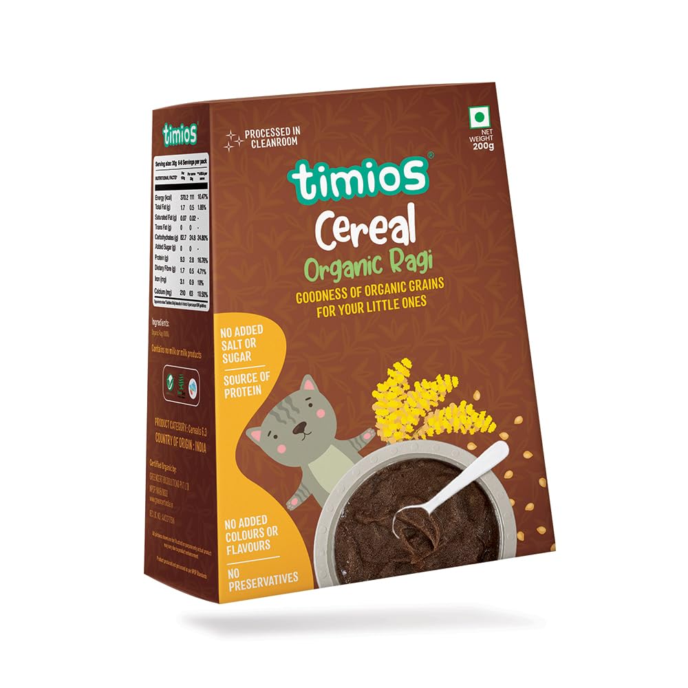 Timios Organic Ragi Cereal (200g Pack)