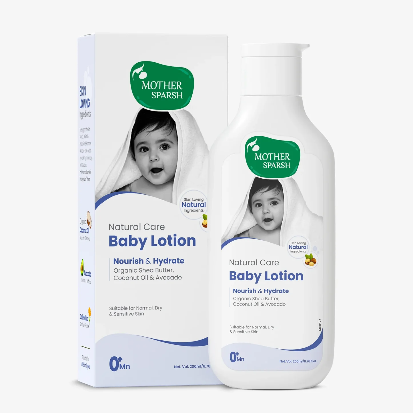 Mother Sparsh Baby Lotion Fragrance-Free (200ml)