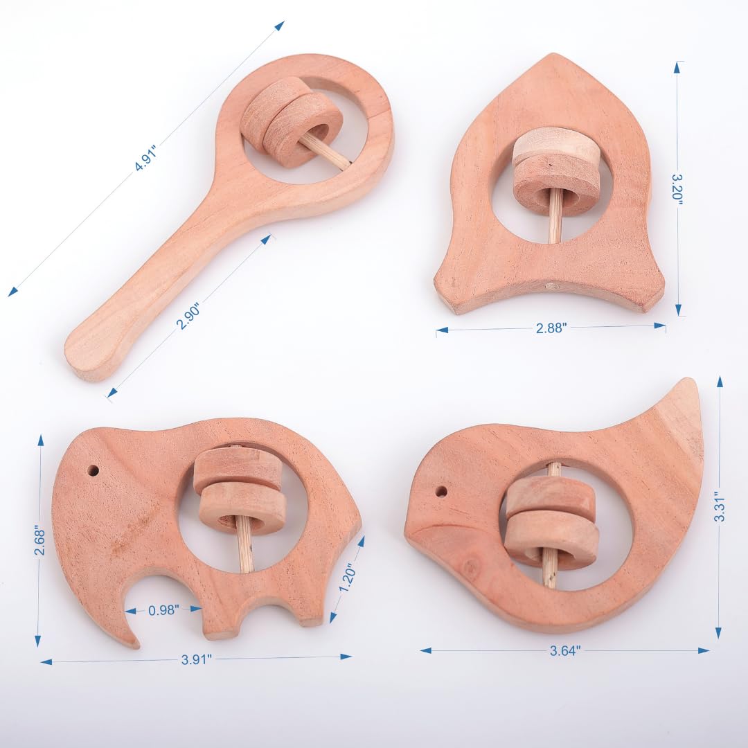 TheyyamVibe Handcrafted Wooden Teether with Coconut Oil