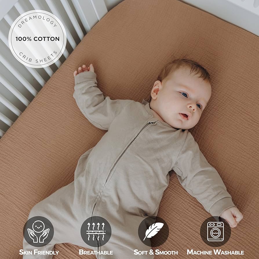 Standard Fitted Crib Sheet (Set of 2) - 100% Cotton