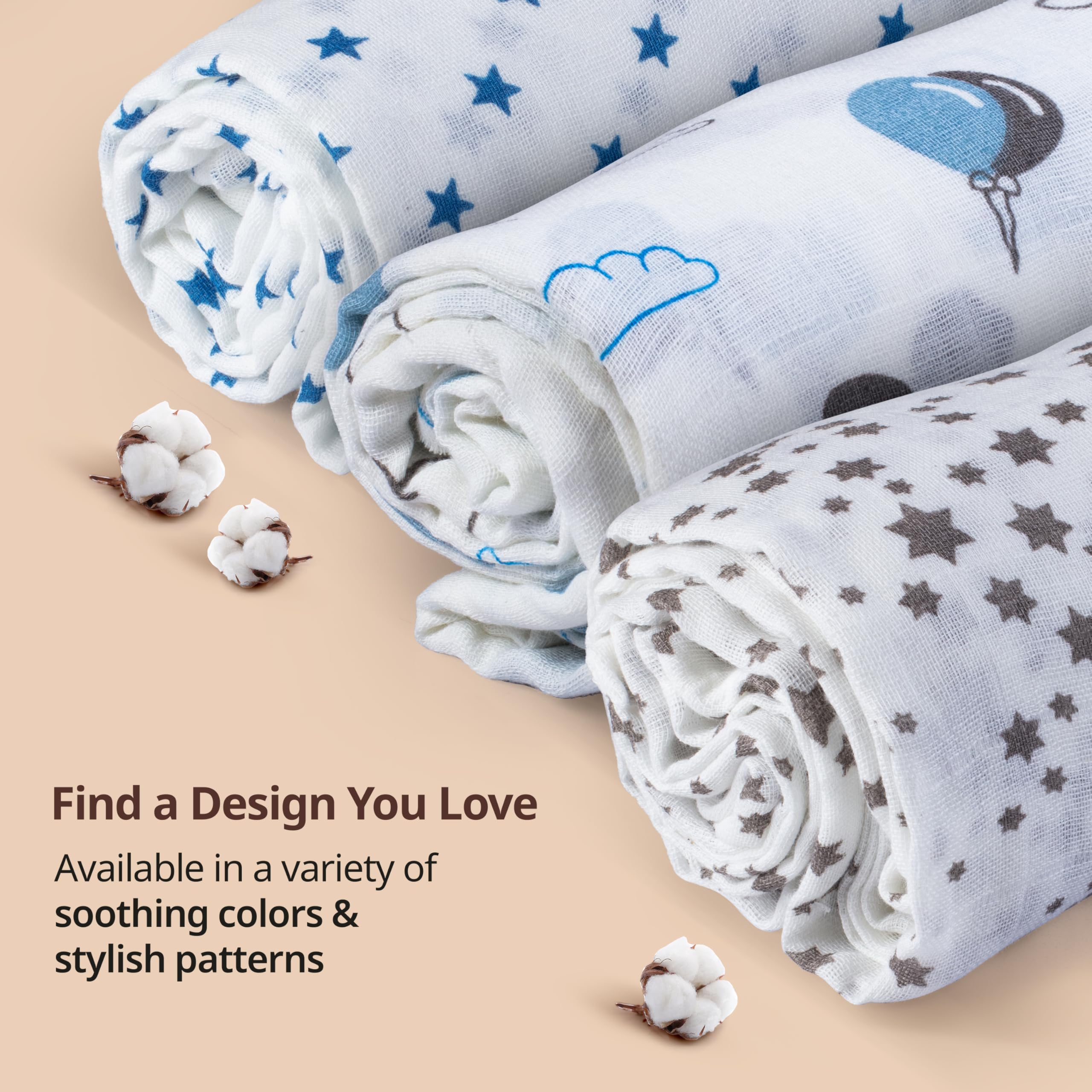 LuvLap Organic Cotton Muslin Wrap (105x105 cm)