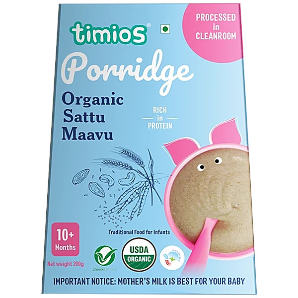 Timios Organic Steel-Cut Oats Baby Cereal