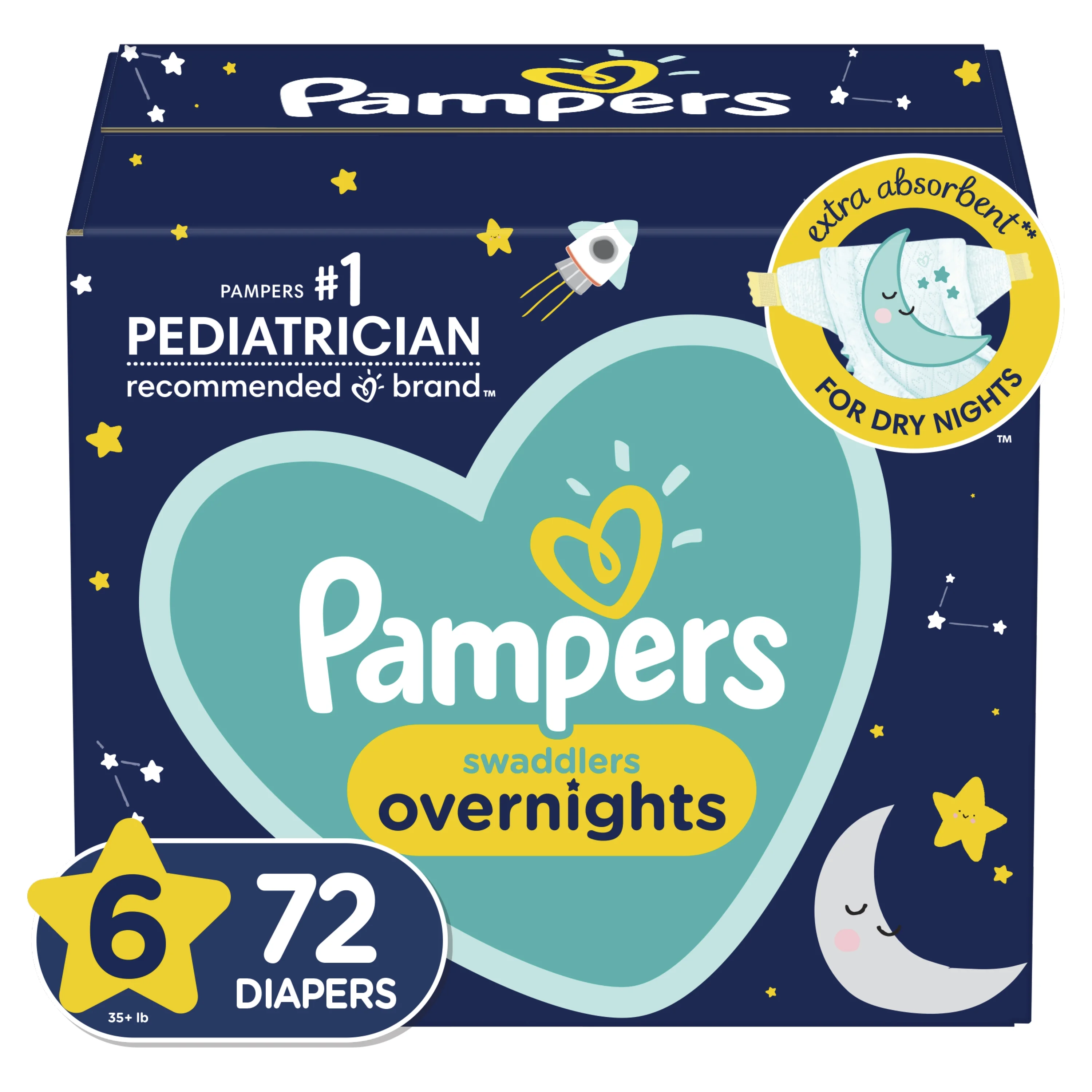 Pampers Swaddlers Overnights (Size 3, Pack of 20)