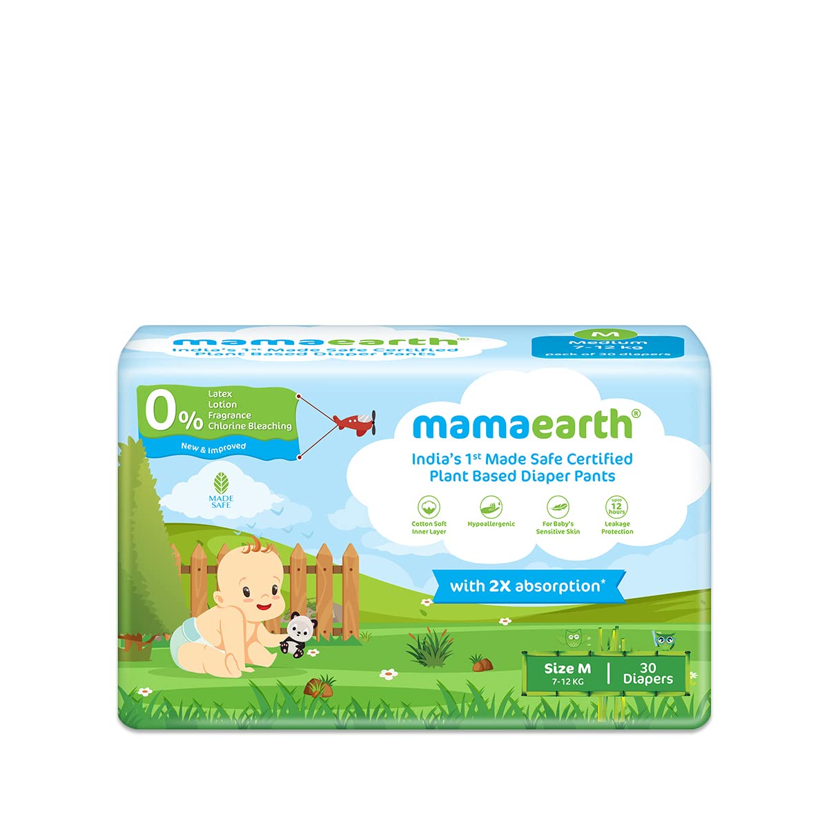 Mama Earth Cloth Diaper + Bamboo Insert (Set of 6)