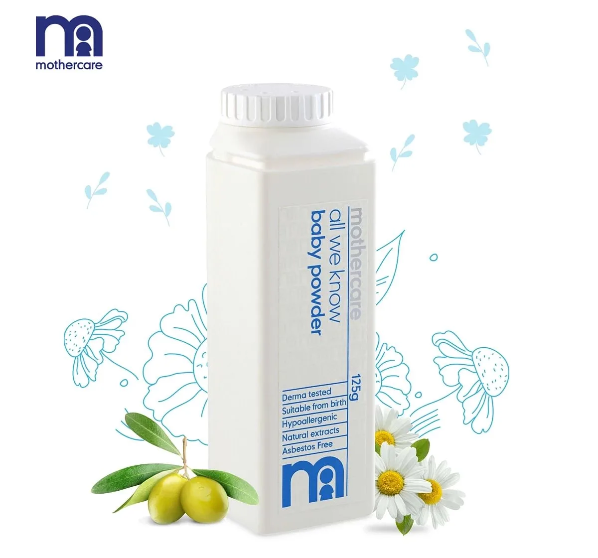 Mothercare Talc-Free Baby Powder with Cornstarch Base